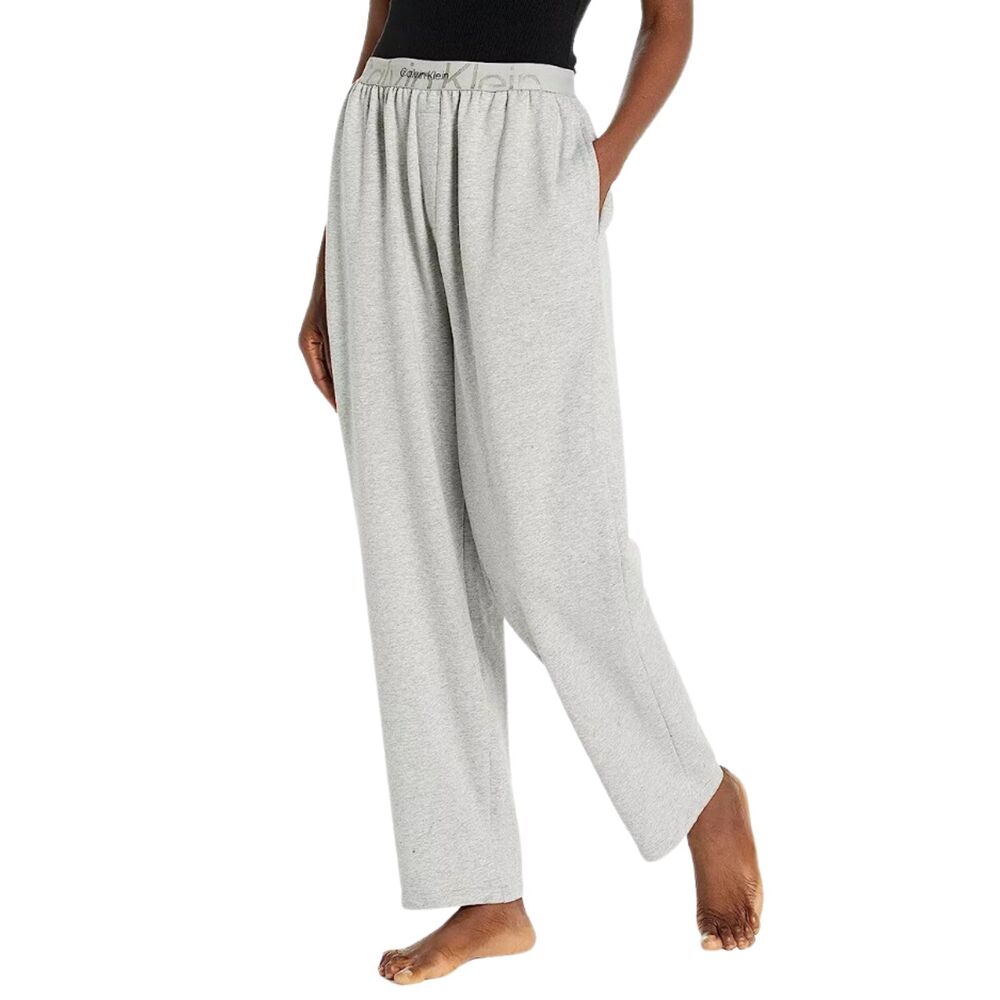 Calvin Klein Gray Heather Embossed Icon Lounge Sleep Pants Women's Size XL